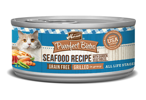 Merrick Purrfect Bistro Recette de fruits de mer grillés mélangés Nourriture humide pour chat
