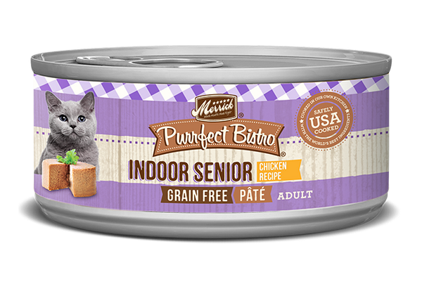 Merrick Purrfect Bistro Pâté Pour Chat Senior D'intérieur au Poulet