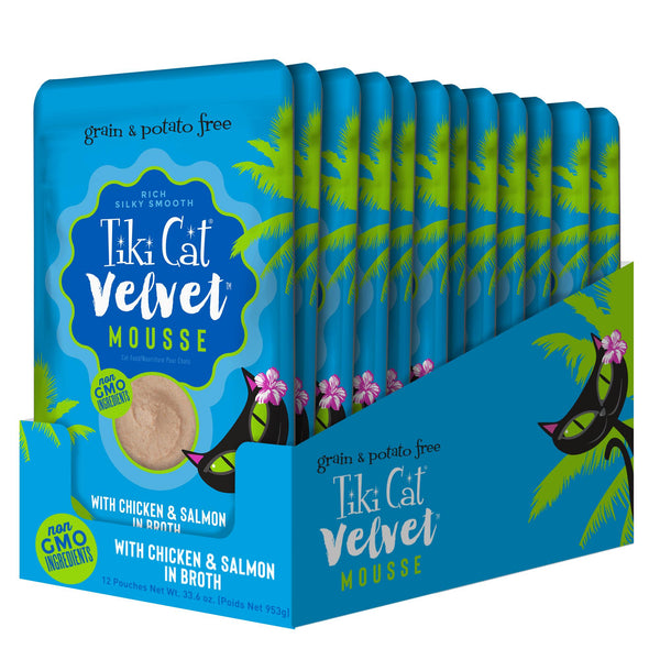 Tiki Cat Velvet Mousse Chicken & Salmon Wet Cat Food
