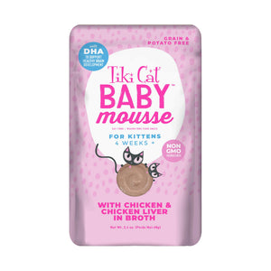 Tiki Cat Velvet Mousse Chaton Poulet & Foie de Poulet Nourriture Humide pour Chats