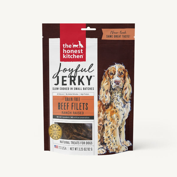 The Honest Kitchen Joyful Jerky Beef Filets Dog Treats, 3.25-oz