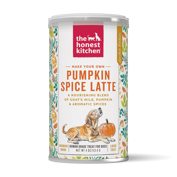 The Honest Kitchen Pumpkin Spice Latte Dog & Cat Treats Canister, 4-oz