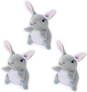 ZippyPaws Miniz Bunny Dog Toy, 3-pk