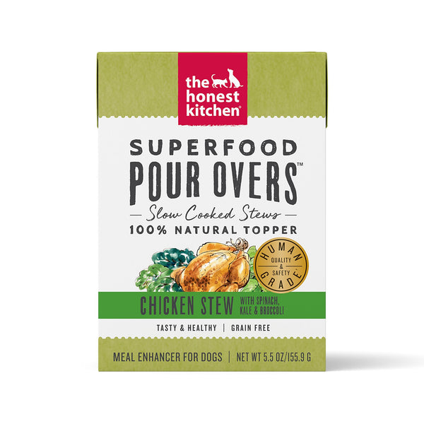 The Honest Kitchen Superfood Pour Overs Chicken Stew with Spinach Dog Food Topper