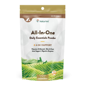 NaturVet All-In-One Supplement 4-IN-1 Support Powder Dog & Cat Supplement