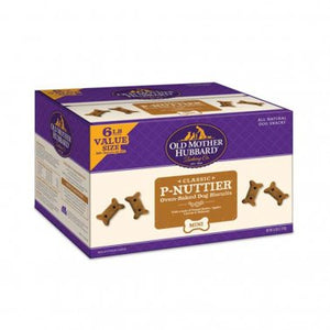 Old Mother Hubbard Biscuits classiques P-Nuttier Friandises cuites pour chiens, Mini, 6-lb