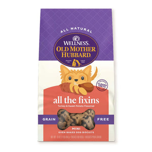 Old Mother Hubbard All The Fixins Friandises sans céréales pour chiens, Mini, 16 oz