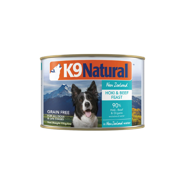 K9 Natural Hoki & Beef Feast Wet Dog Food Can