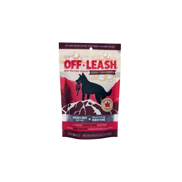 Off-Leash Mini Trainers Smokey Beef Grain-Free Dog Treats, 5.29-oz