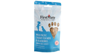 FirstMate Wild Pacific Caught Fish Meal & Blueberries Dog Treats, 8-oz