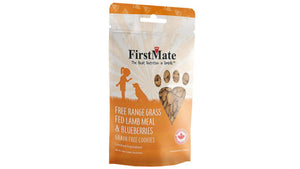 FirstMate Free Range Grass Fed Lamb Meal & Blueberries Dog Treats, 8-oz