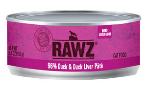 RAWZ Cat 96% Duck & Duck Liver Pate Wet Cat Food Can