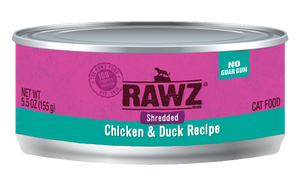 RAWZ Cat Chicken & Duck Shredded Wet Cat Food Can