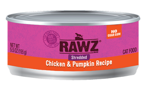 RAWZ Cat Chicken & Pumpkin Shredded Wet Cat Food Can