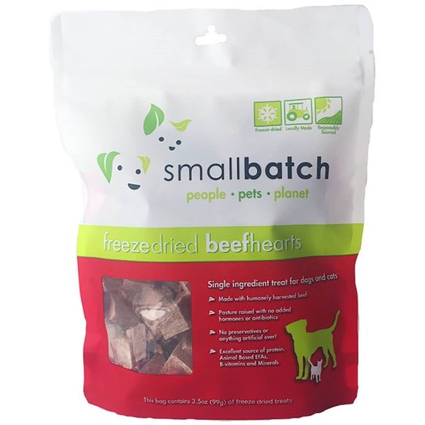 Smallbatch Treats Coeurs de boeuf lyophilisés, 3,5 oz