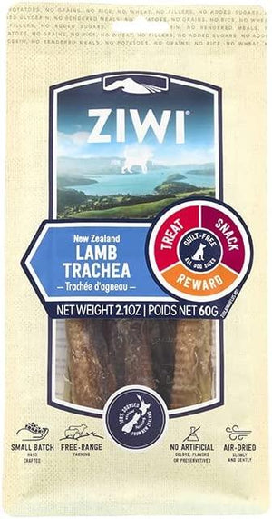ZIWI Lamb Trachea Air-Dried Dog Treats, 2.1-oz|60-g