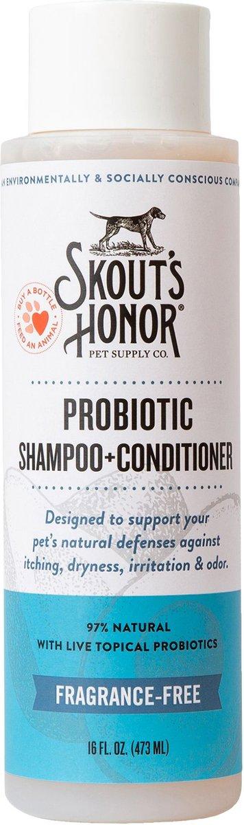 Skout’s Honor Probiotic Fragrance-Free Pet Shampoo & Conditioner, 16-oz