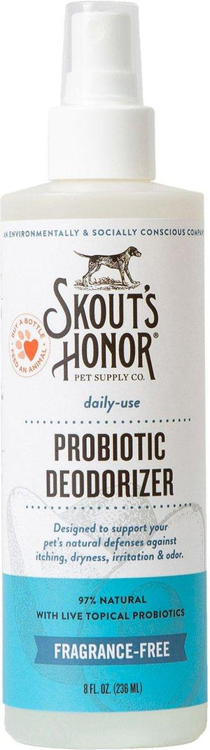 Skout’s Honor Probiotic Fragrance-Free Pet Deodorizer, 8-oz