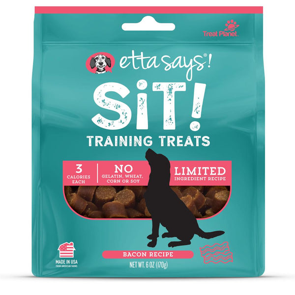 Etta Says! SiT! Bacon Dog Training Treats, 6-oz