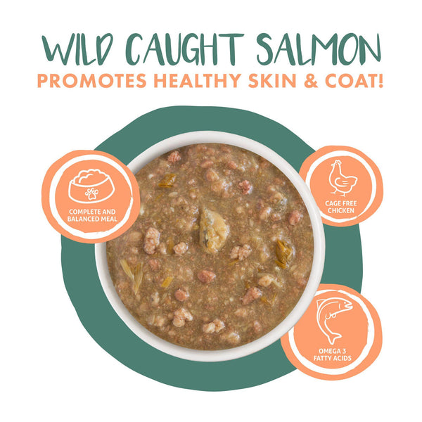 Weruva Ragoût pour chat Simmer Down Dîner dinde, poulet et saumon en sauce Sachet de nourriture humide pour chats