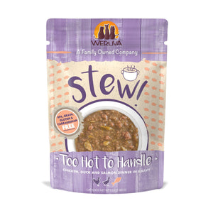 Weruva Ragoût Trop chaud à gérer Poulet, Canard et Saumon Dîner en sauce Sachet de nourriture humide pour chats