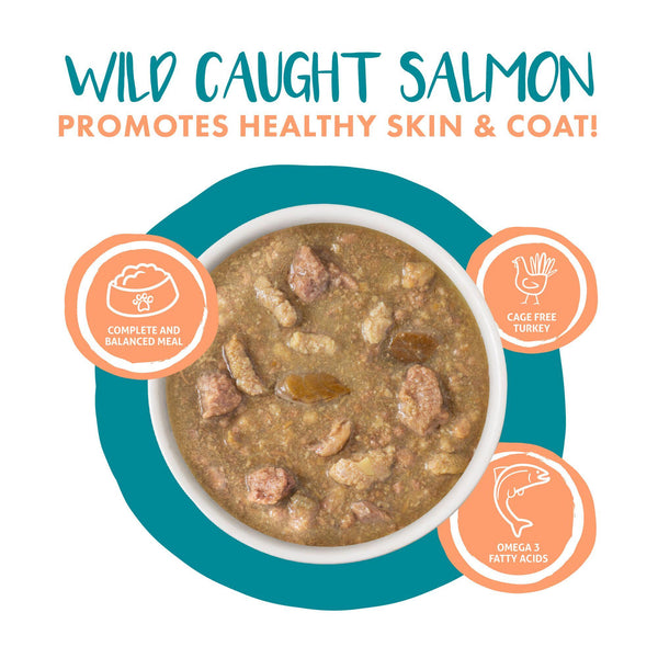 Weruva Ragoût pour chat Stew's Clues Dîner de dinde, poulet et saumon en sauce Boîte de nourriture humide pour chats