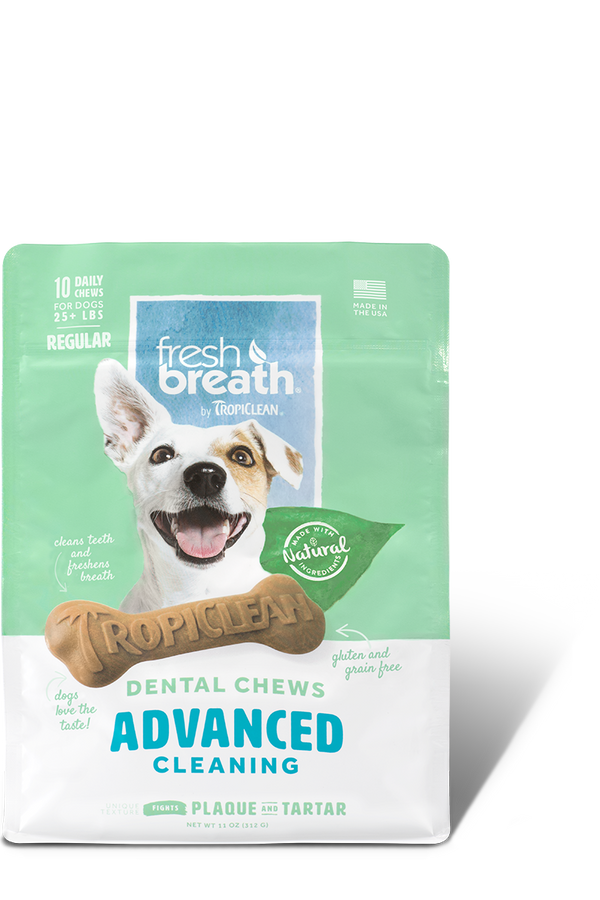 Tropiclean Advanced Regular Cleaning Dental Dog Chew, 11-oz