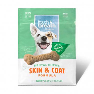 Tropiclean Advanced Small Skin & Coat Dental Dog Chew, 20-ct