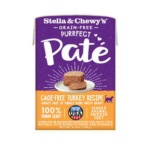 Stella & Chewy's Purrfect Pat recette dinde élevée sans cage pâté nourriture humide pour chats