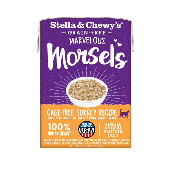 Stella & Chewy's Marvelous Morsels recette dinde élevée sans cage nourriture humide pour chats