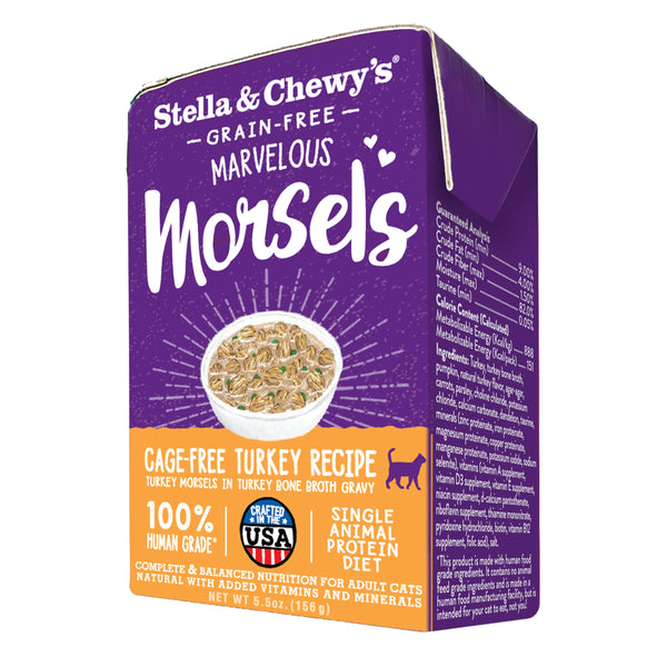 Stella & Chewy's Marvelous Morsels recette dinde élevée sans cage nourriture humide pour chats