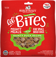 Stella & Chewy's Lil' Bites Délicates bouchées de canard Nourriture déshydratée pour chiens, 7 oz