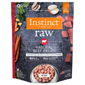Instinct Frozen Raw Bites Grain-Free Real Beef Recipe Dog Food