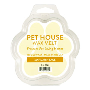 Pet House Year Round Wax Melts, Mandarin Sage, 3-oz