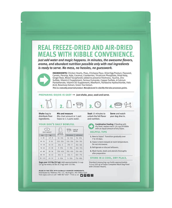 Sojos Complete Chicken Adult Grain-Free Freeze-Dried Raw Dog Food