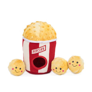 ZippyPaws Burrows Jouet pour chien Seau de pop-corn, 8.5 x 6 x 6 in