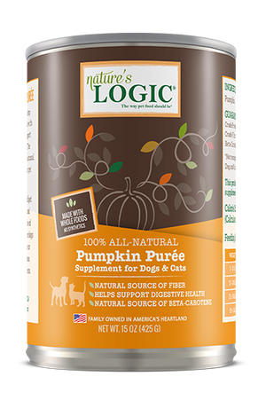 Nature's Logic Pumpkin Purée Dog & Cat Can Food Supplement