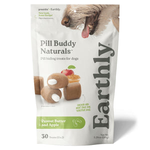 Presidio Pill Buddy Naturals Friandises pour chiens au beurre de cacahuète et pomme pour pilules/capsules, 150 grammes