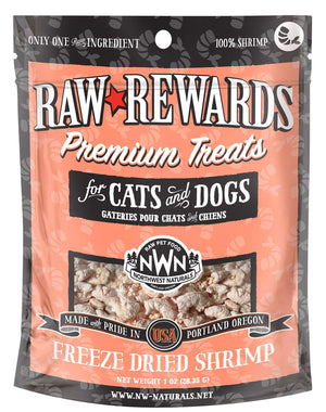 Northwest Naturals Raw Rewards Shrimp Freeze-Dried Dog & Cats Treats, 1-oz