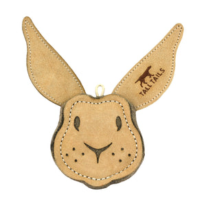 Tall Tails Jouet pour chien en cuir naturel lapin, 4 pouces