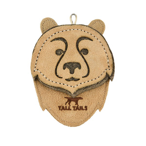 Tall Tails Jouet pour chien en cuir naturel Ours, 4 po