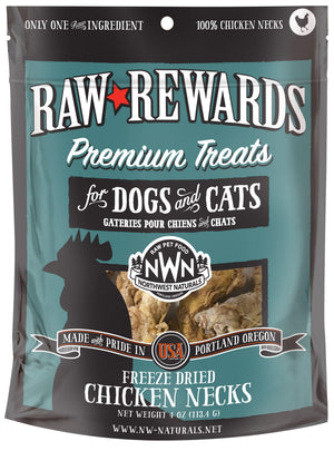 Northwest Naturals Chicken Neck Freeze-Dried Dog & Cat Treats, 10-count