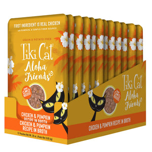 Tiki Cat Aloha Friends Poulet à la citrouille Nourriture humide pour chats