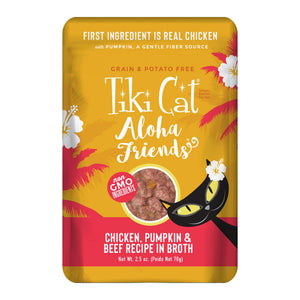 Tiki Cat Aloha Friends Poulet avec Citrouille et Bœuf Nourriture pour Chats