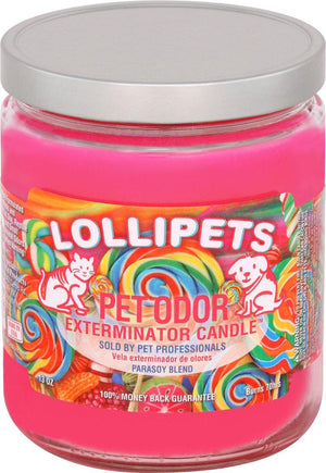 Pet Odor Exterminator Deodorizing Candle Jar, Lollipets, 13-oz