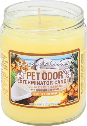 Pet Odor Exterminator Deodorizing Candle Jar, Pineapple Coconut, 13-oz