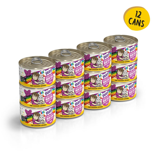 BFF OMG GRAVY Chicken & Duck Dream Team Dinner in Gravy Wet Cat Food Can