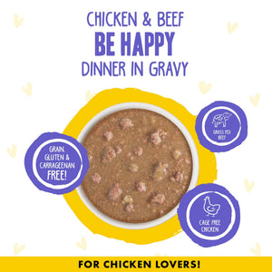 BFF OMG GRAVY Poulet et Boeuf Repas Heureux en Sauce Pâtée pour chats en boîte