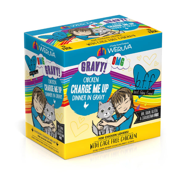 BFF OMG GRAVY Chicken Charge Me Up Dîner en sauce Sachet de nourriture humide pour chats