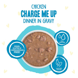 BFF OMG GRAVY Chicken Charge Me Up Dîner en sauce Sachet de nourriture humide pour chats